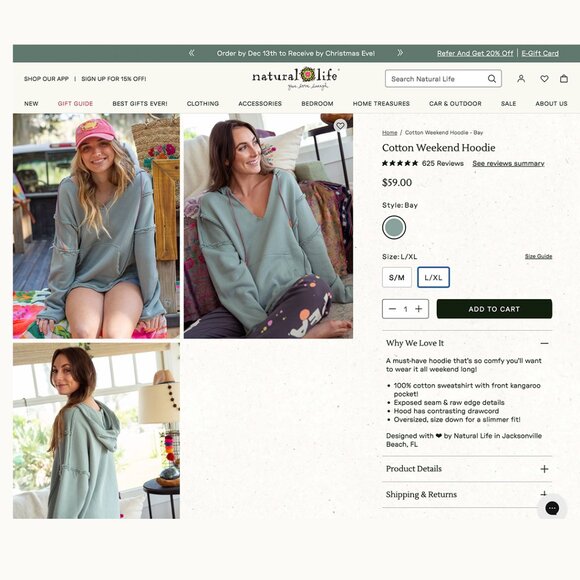 Boho Weekend Hoodie - NWOT - Picture 4 of 8